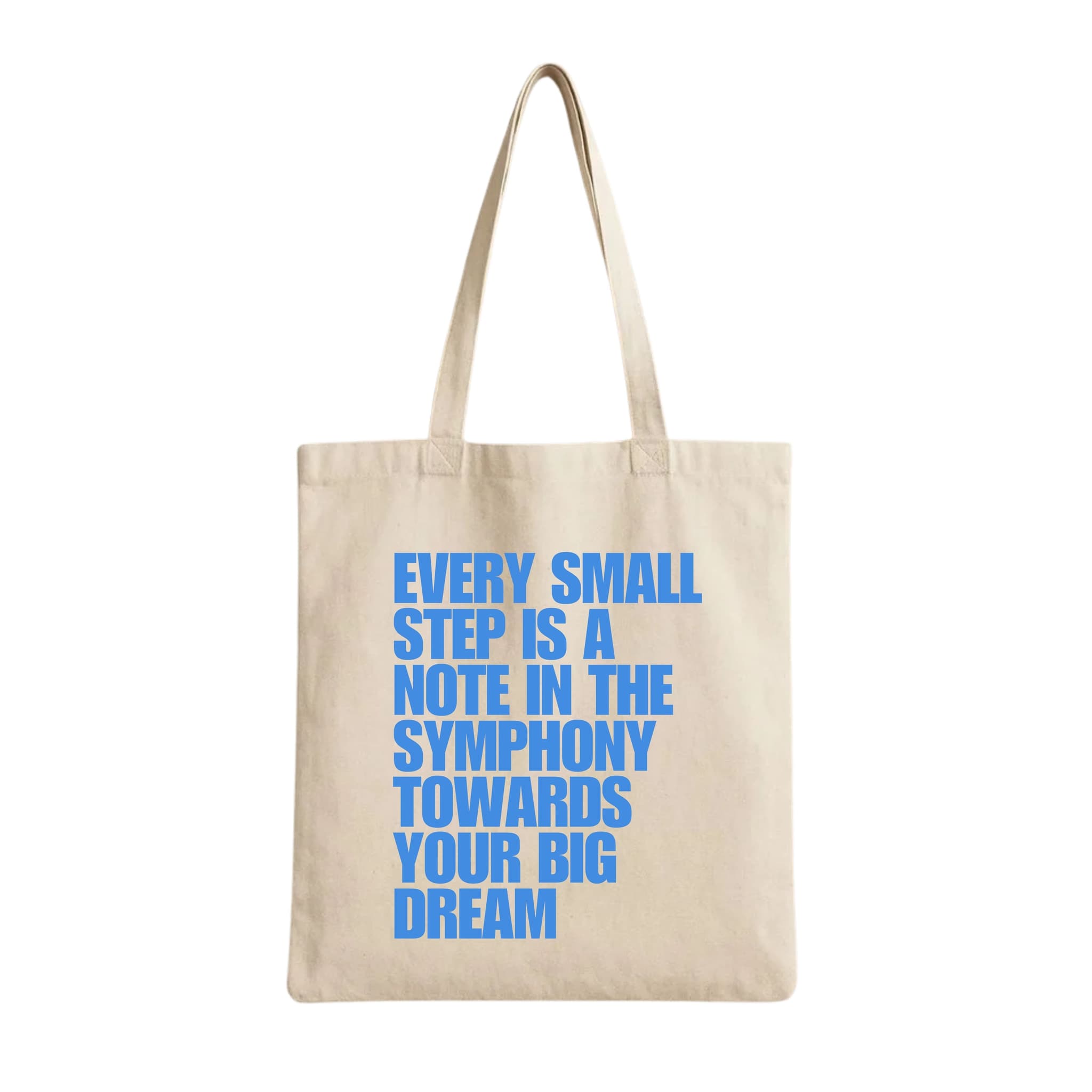Tote Bags (Every Small Step Is a Note in the Symphony) 230 GSM Cotton Bags