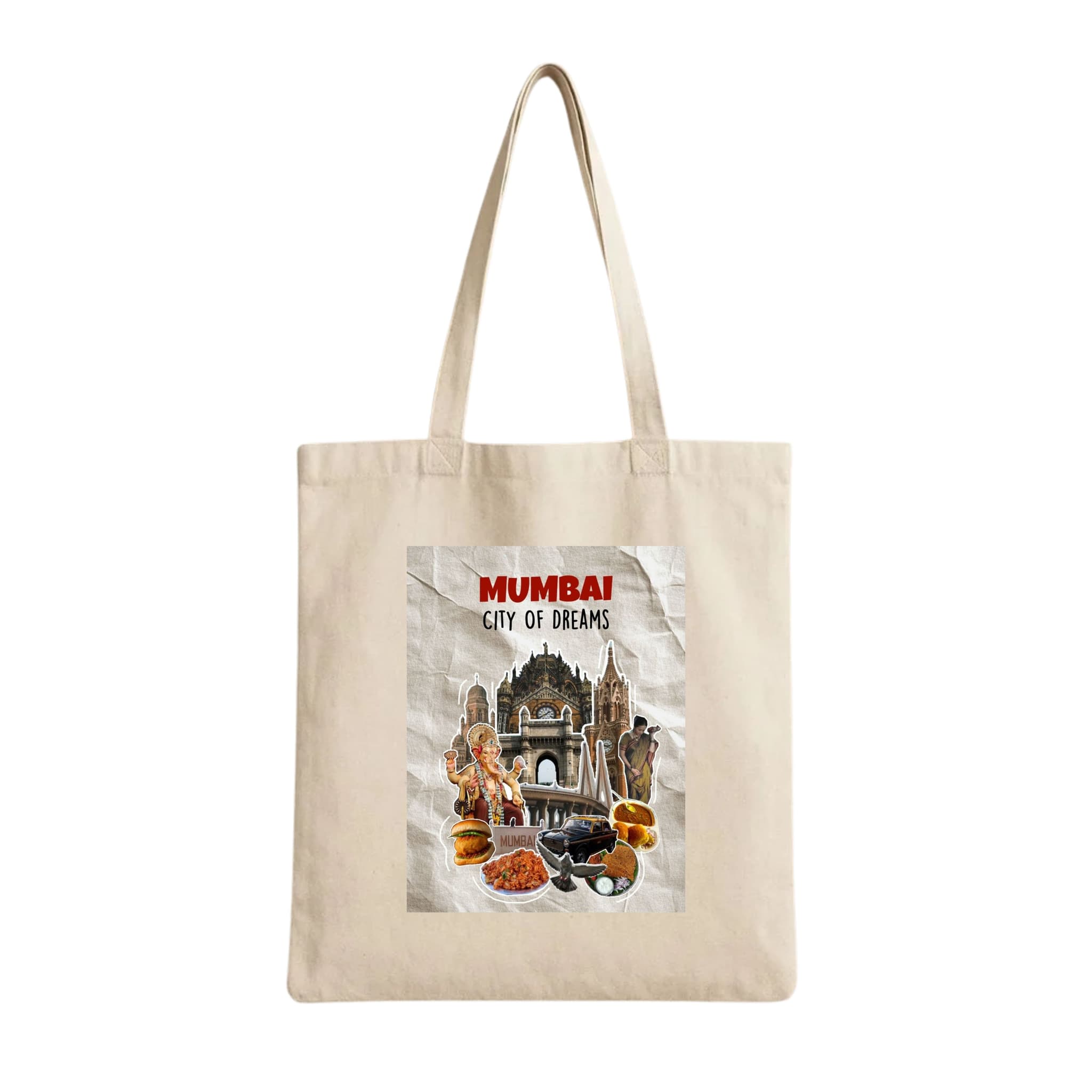 Tote Bags (Mumbai City of Dreams Collage) 230 GSM Cotton Bags